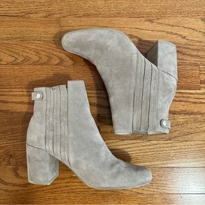 ZARA, Grey Suede Booties, 9
